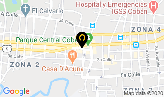 Mapa de La Casa De La Novia en Cobán