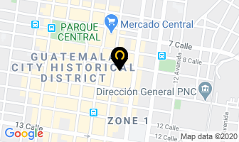Mapa de La Central en Ciudad de Guatemala