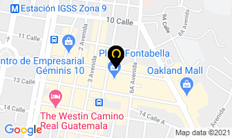 Mapa de Pasarelle Restaurante en Ciudad de Guatemala