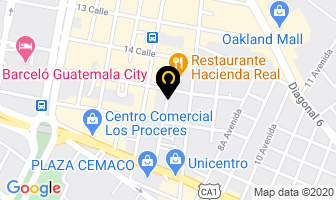 Mapa de Procomer en Ciudad de Guatemala