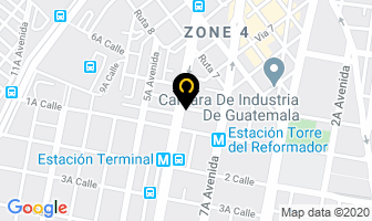 Mapa de Pronto Courier en Ciudad de Guatemala