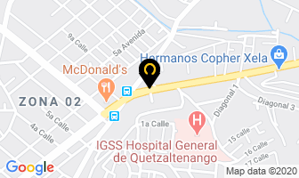 Mapa de Provegas en Quetzaltenango