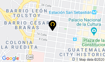 Mapa de Representaciones De Leon en Ciudad de Guatemala