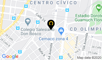 Mapa de Representaciones Turcios en Ciudad de Guatemala