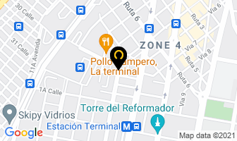 Mapa de Representaciones Vivar en Ciudad de Guatemala