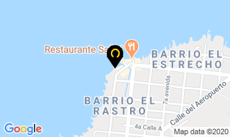Mapa de Restaurante Cangrejo Azul en Puerto Barrios