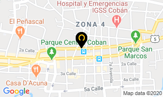 Mapa de Transportes Monja Blanca en Cobán