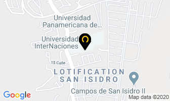 Mapa de Universidad Internaciones en Ciudad de Guatemala