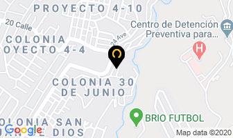 Mapa de Xtreme Disco en Antigua Guatemala