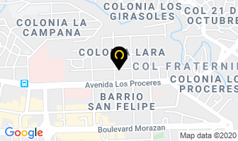 Mapa de Ahprocafe. en Tegucigalpa