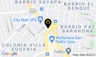 Mapa de Canal 21 en San Pedro Sula