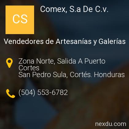 Comex,  De . en San Pedro Sula - Teléfonos y Dirección