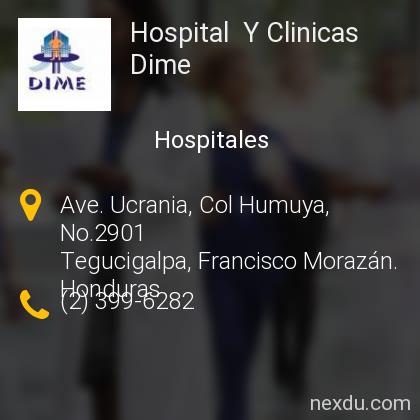 Hospital y clinicas dime fashion tegucigalpa