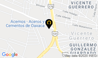 Mapa de Acemos Aceros Y Cementos De Oaxaca en Trinidad Zaachila