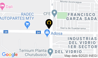 Mapa de Aceros Y Servicios De Monterrey, S.a. De C.v. en Monterrey