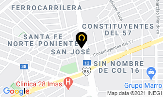 Mapa de American Blinds en Monterrey