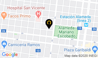 Mapa de Articulos Militares Escolares en Monterrey