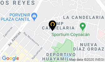 Mapa de Automecánica Cantil en Coyoacán