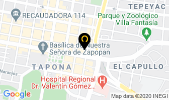 Mapa de Banamex en Zapopan