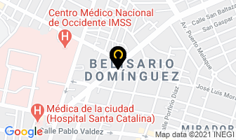Mapa de Belisario Dominguez en Guadalajara