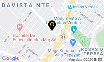 Mapa de Bellycenter Centro Integral De Belleza en Ciudad de Mexico