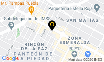 Mapa de Cafeteria Starbucks Av. Juarez Puebla en Puebla