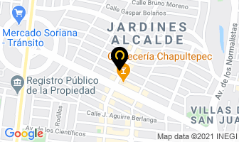 Mapa de Calendarios Liberty en Guadalajara