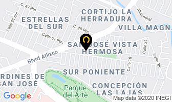 Mapa de Casa Gala Puebla en Puebla