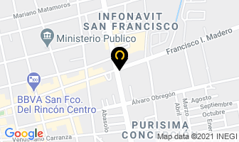 Mapa de Casa Rojas en San Francisco del Rincón