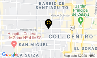 Mapa de “Casa Vizcaino” en Celaya