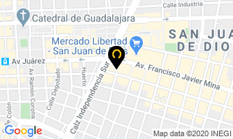 Mapa de Cinturones Quiñonez en Guadalajara
