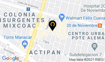 Mapa de Clínica Dental en Ciudad de Mexico