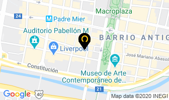 Mapa de Club Exclusivo Treva en Monterrey