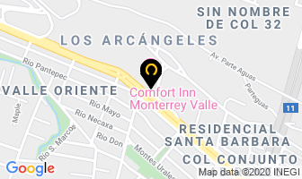 Mapa de Comfort Inn Monterrey Valle en Monterrey