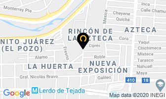 Mapa de Construcciones Y Proyectos Isometric, S.a. De C.v. en Guadalupe