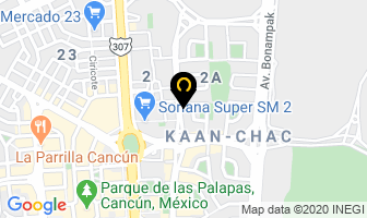Mapa de Consultorio Pediátrico Dr. Juan Pedro Sánchez Campodónico en Cancún
