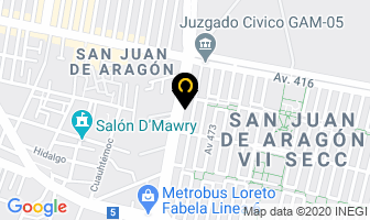 Mapa de Consultorio Podologico Aragon en Ciudad de Mexico