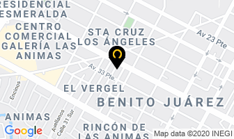 Mapa de Creaciones Milagros en Puebla