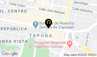 Mapa de Discoteca Aguilar en Zapopan