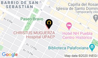 Mapa de Dr. Ismael Venta Sobero cardiologo en Puebla
