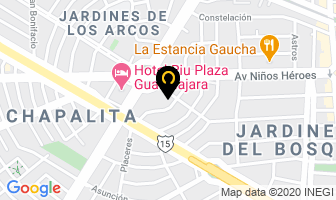 Mapa de Dra. Mariana Mojica Diaz en Guadalajara