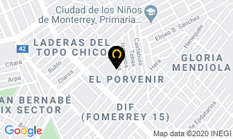 Mapa de El Porvenir en Monterrey