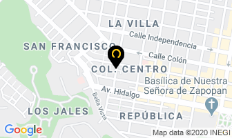 Mapa de Enfermeras Profesionales De Occidente en Zapopan