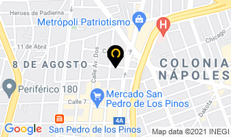 Mapa de Escuela Secundaria Americana en Ciudad de Mexico
