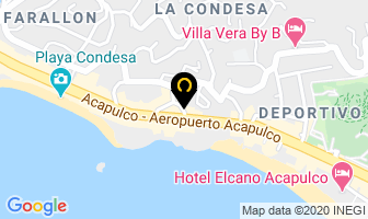Mapa de Espacios Unicos Bienes Raices en Acapulco de Juárez