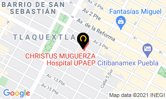 Mapa de Especialidades Odontologicas en Puebla