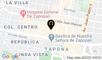 Mapa de Estetica Mary en Zapopan