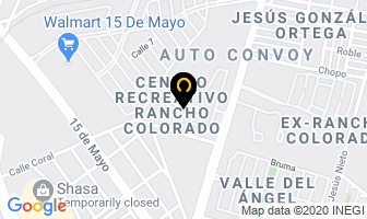 Mapa de Ex Hacienda Rancho Colorado en Puebla