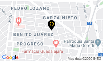 Mapa de Fabrica Korinna en Monterrey