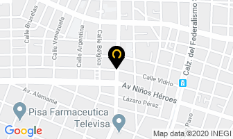 Mapa de Farmacia Vidrio en Guadalajara